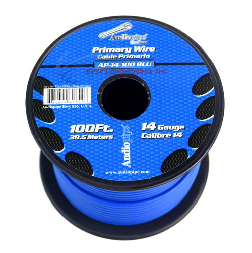 Audiopipe 14 Gauge 100Ft Primary Wire Blue - AP14100BL