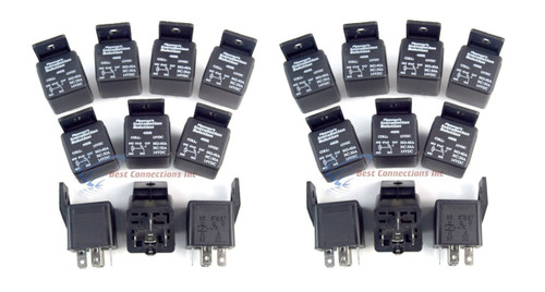 20 Pack Audiopipe 12 Volt 30/40 Amp Car Automotive Alarm Audio Relay Socket