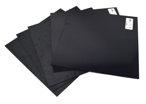 5 Pcs Black ABS Flexible Plastic Sheet 12" x 12" x 1/16" Smooth Back Install Bay