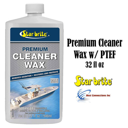 Star Brite 89632 Premium Cleaner Wax w/ PTEF Metal Fiberglass 32 oz