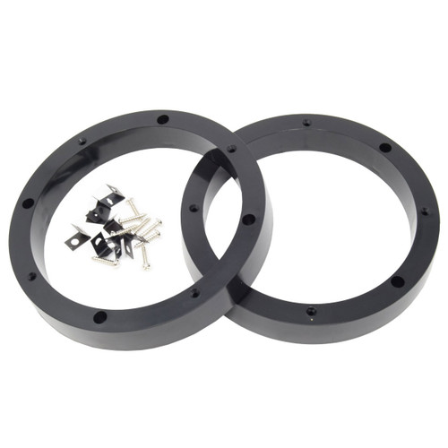 1 Pair 6.5" Plastic Speaker Spacer Rings Subwoofer Custom Mounting Adapter