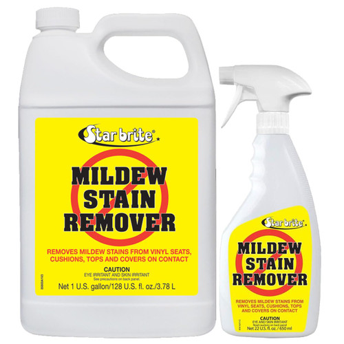 StarBrite Mold & Mildew Stain Remover Combo 1 Gal Jug + 22oz Spray Bottle - Cleaner - Removes Stains on Contact