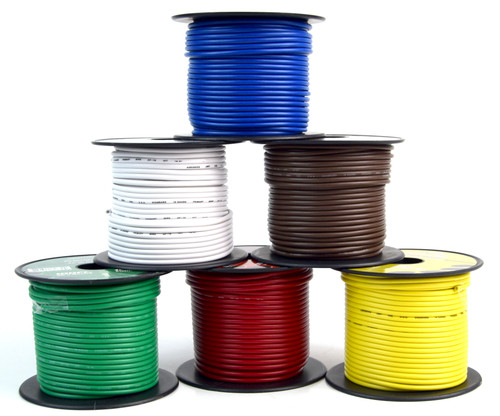 Trailer Wire Light Cable for Harness 6 Way Cord 16 Gauge - 100ft roll - 6 Rolls