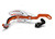 CYCRA ULTRA ProBend CRM Closed Handguards With 1-1/8 Clamps - White With Orange Bars 1CYC-7408-42O