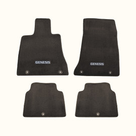 2021-2024 Genesis G80 Carpet Floor Mats (Chocolate Black) - Full Set