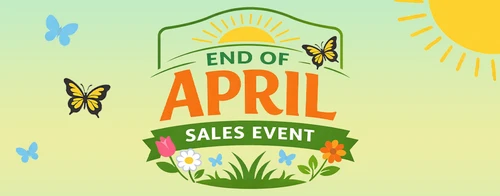 End of April Sales Event: Save 15% Off Your Order