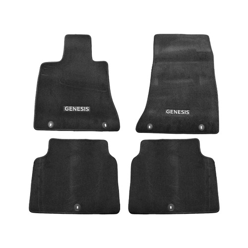 2021-2024 Genesis G80 Carpet Floor Mats (Chocolate Black) - Full Set