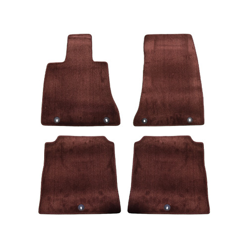 2024-2025 Genesis G90 Carpeted Floor Mats (Bordeaux Brown) Full Set