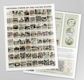  National Parks Scratch-Off Chart (12" x 16" Print) (Ships Separately) 