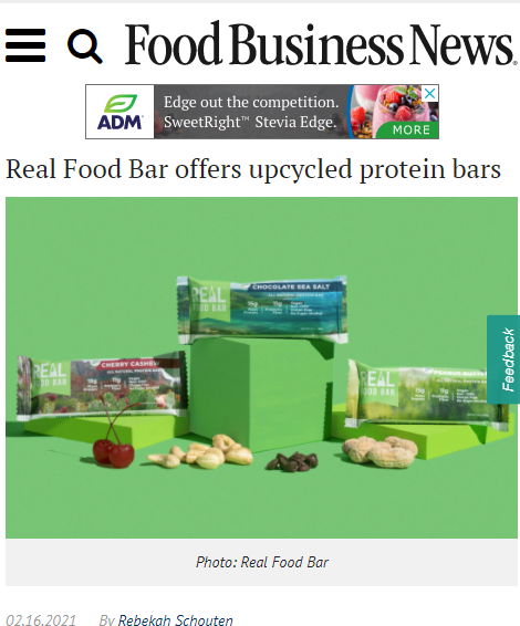 Real Food Bar Featured in Food Business News