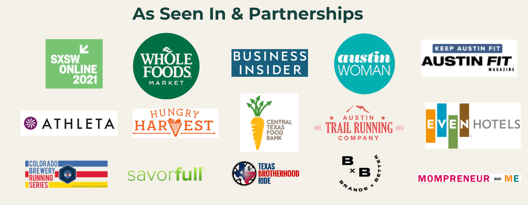 As seen and partnerships - Real Food Bar