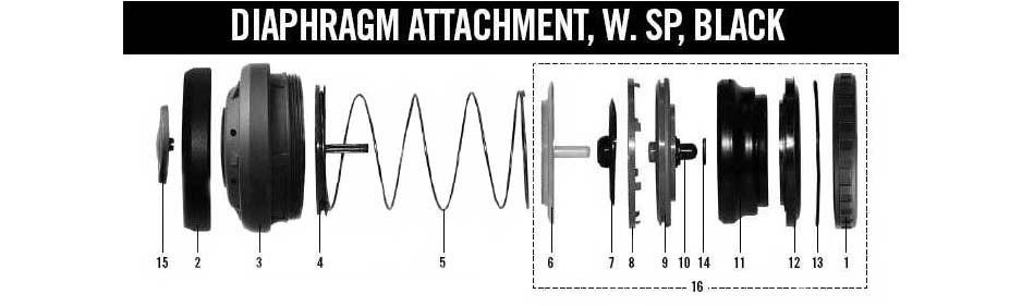 MKII-SBP Pos-pres Reg Diaphragm Attachment