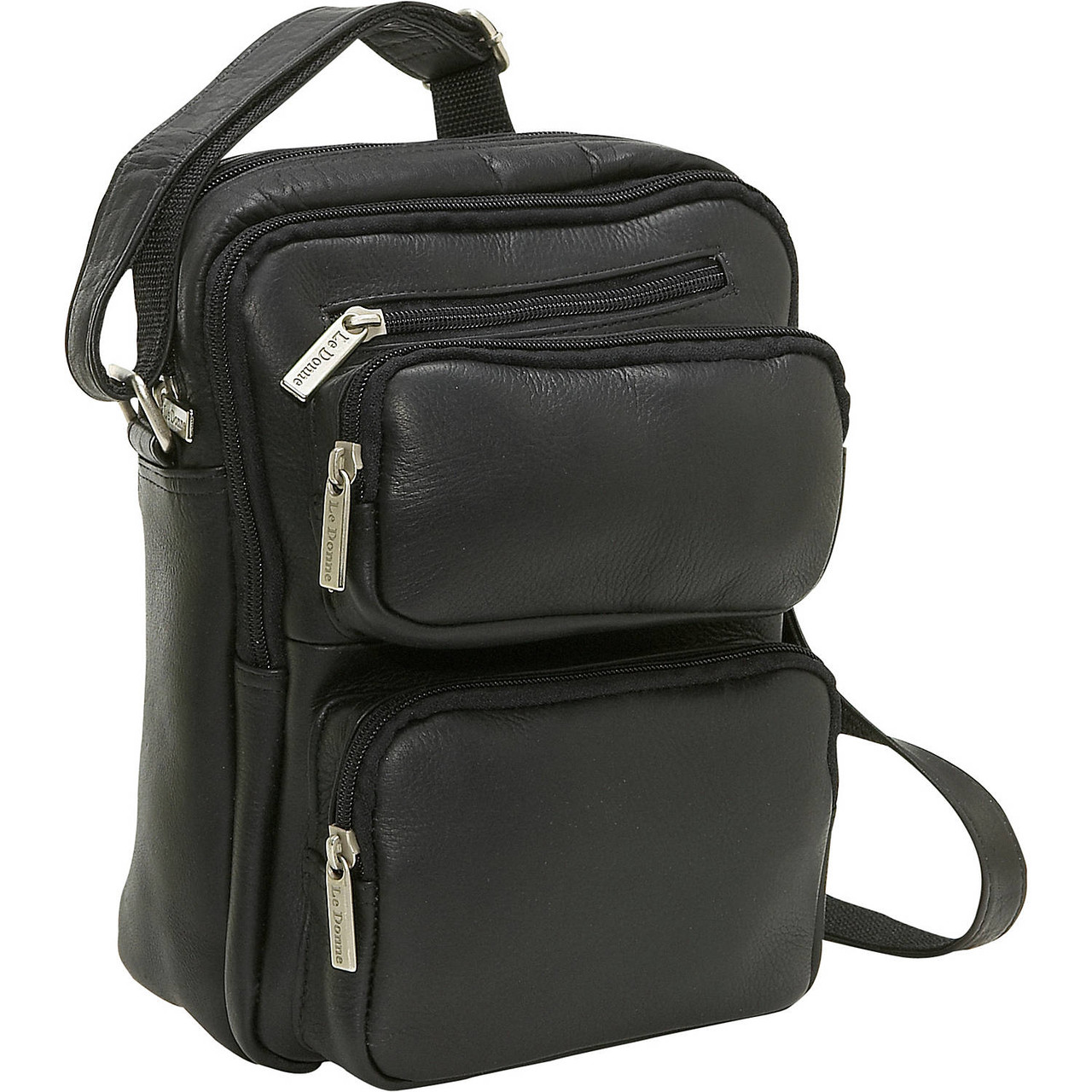 Small Mans Black Leather Bag