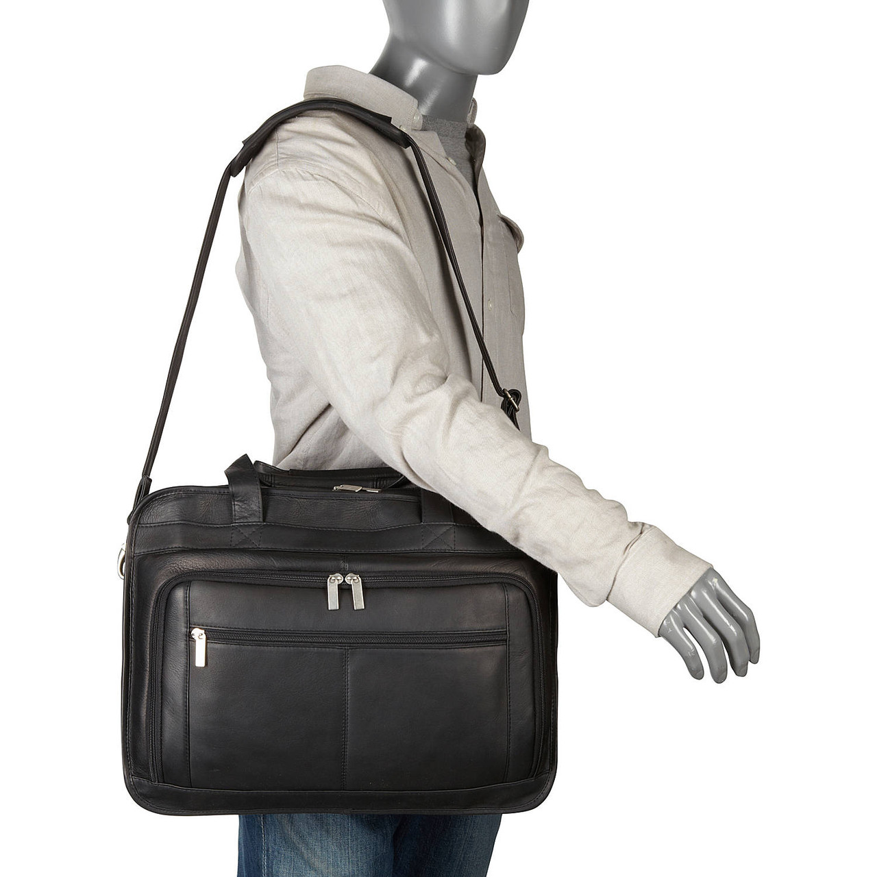 Leather Laptop Briefcase - Le Donne Leather