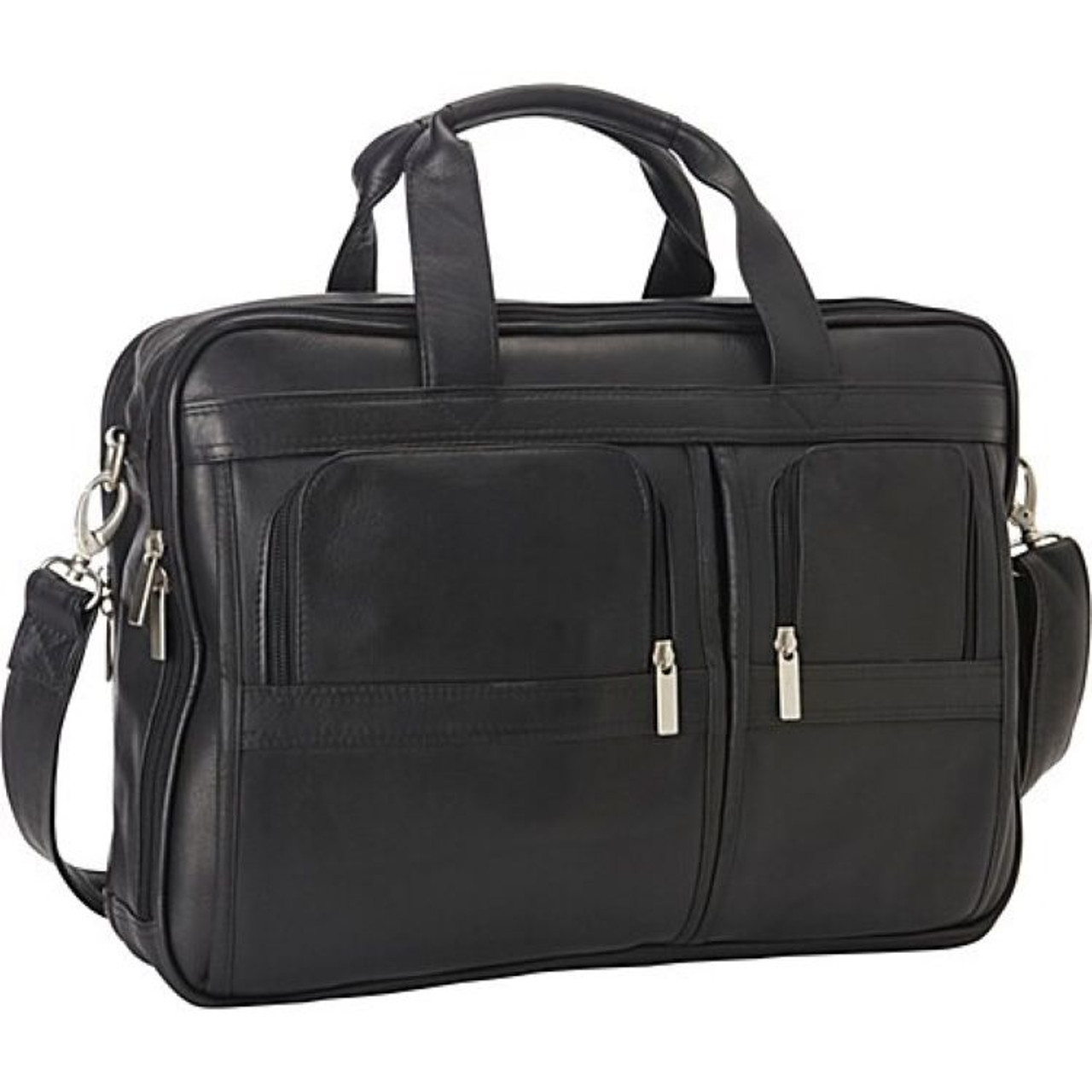 Le Donne Leather Two Compartment Computer Brief