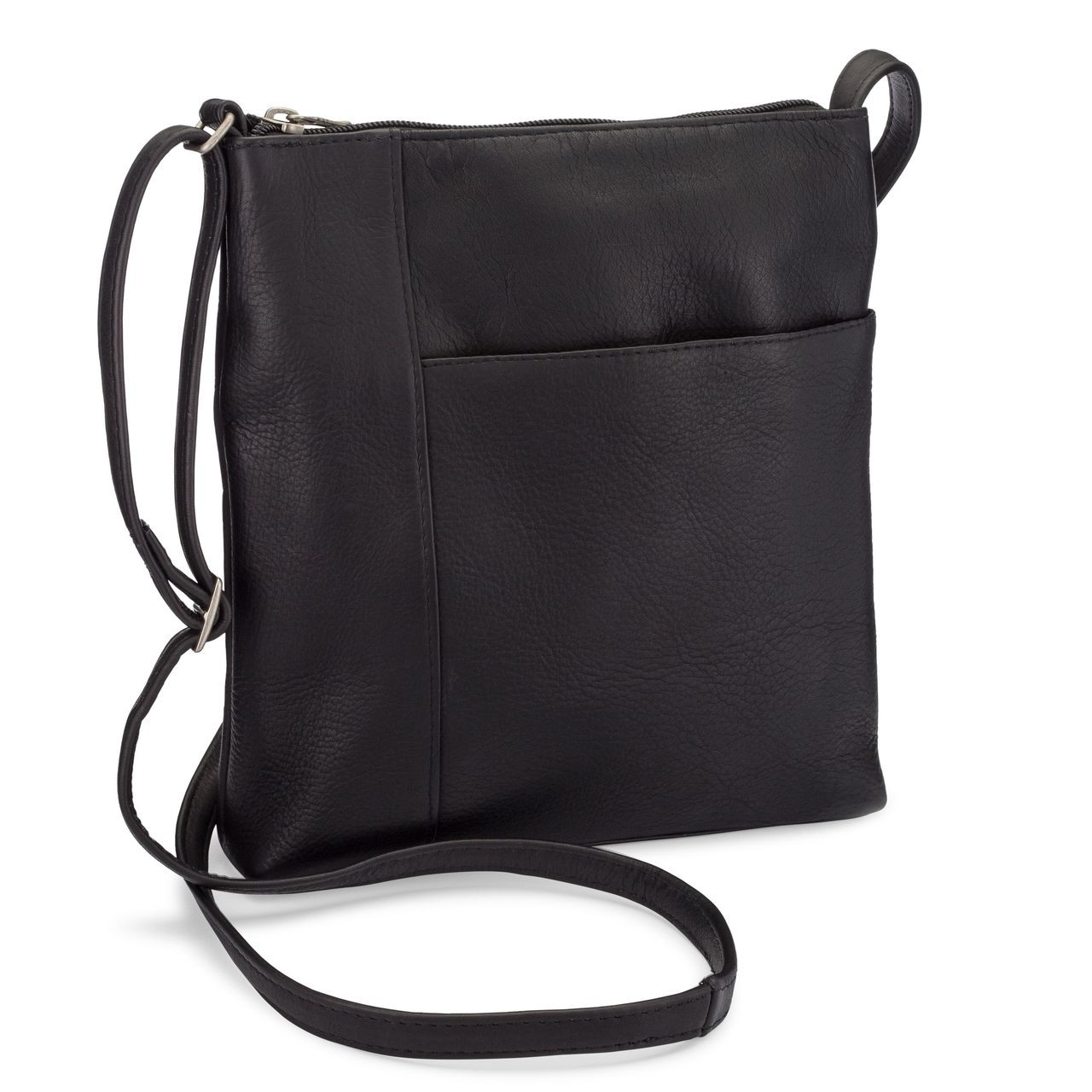 VR NYC Livvy Braided O-Ring Multi Zip Pocket Crossbody Bag - Black 1 ct