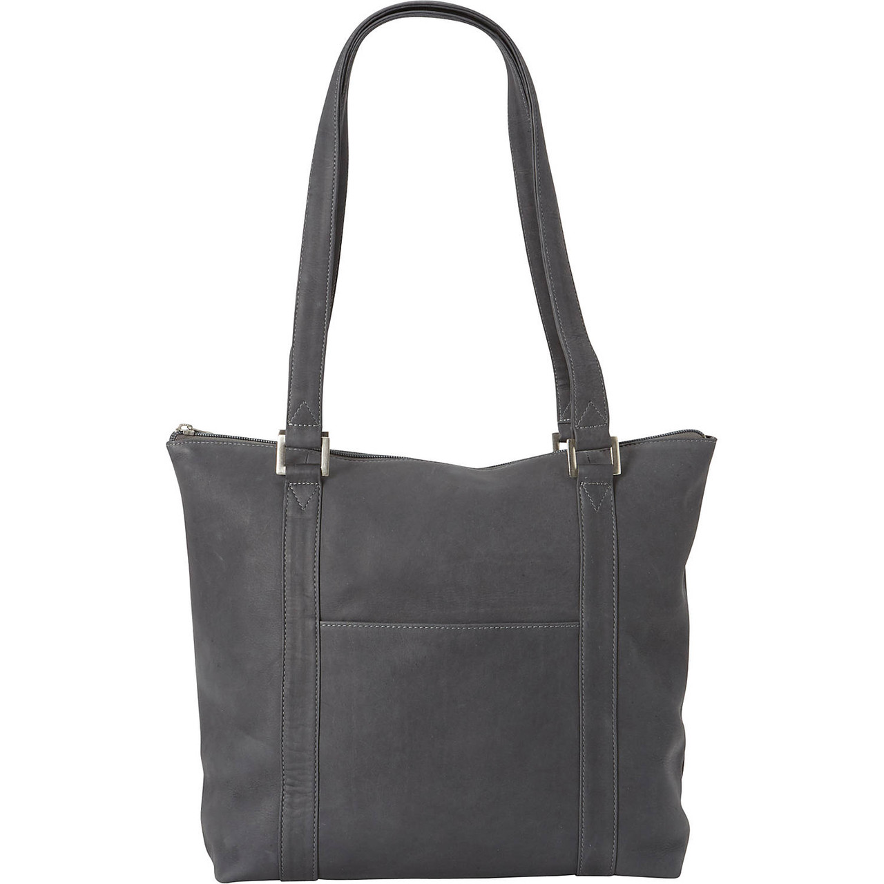 Leather Tote Bag with Zipper - Le Donne Leather