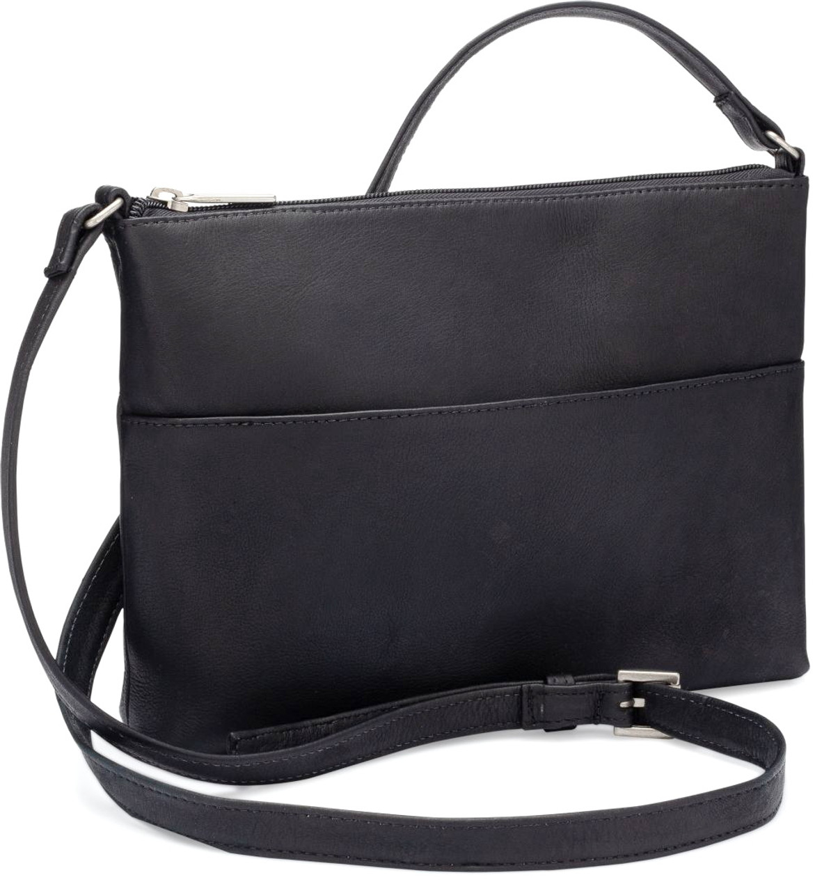 Le Donne Leather Simple Flap Over Crossbody Bag