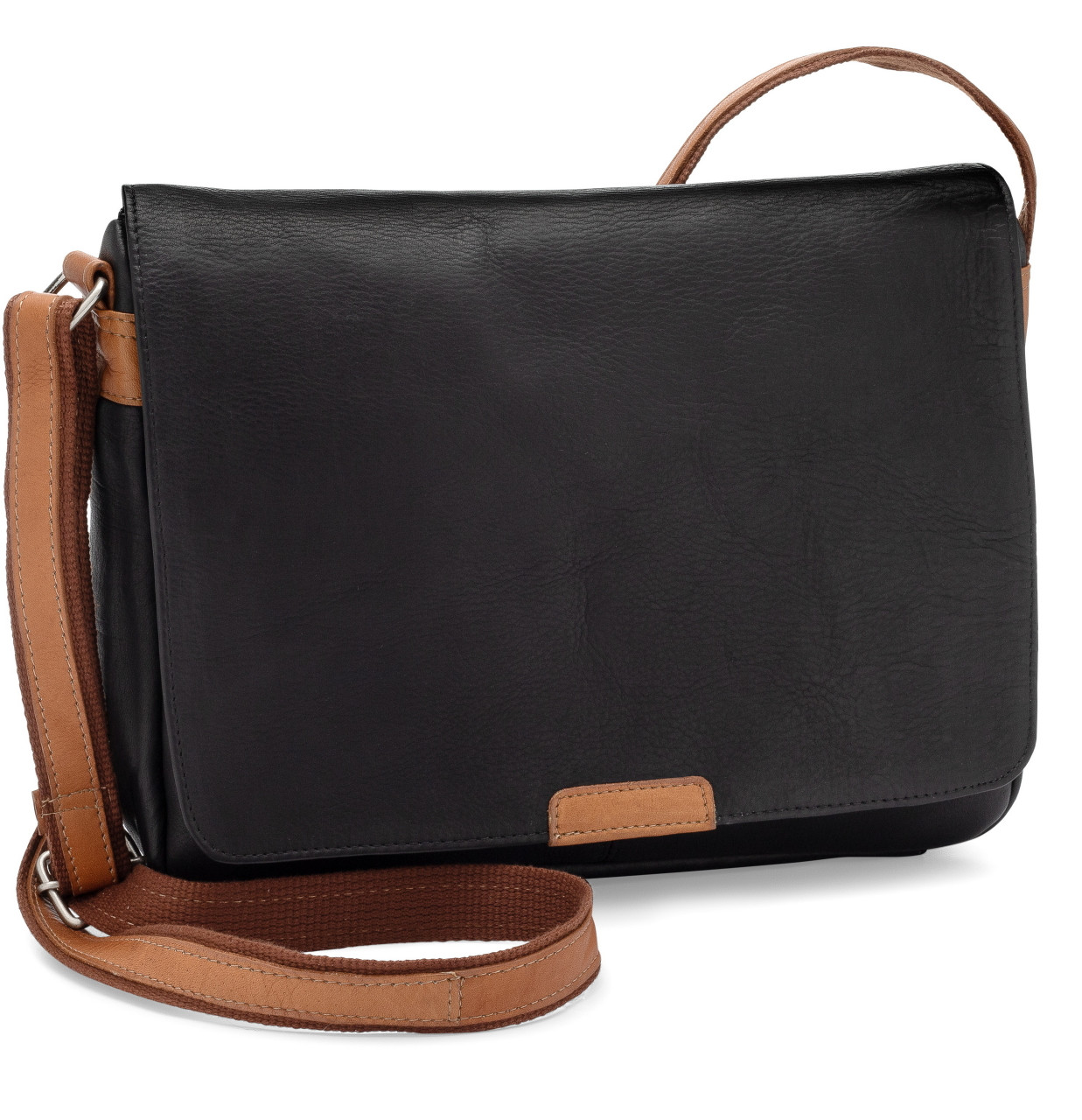 Le Donne Leather Simple Flap Over Crossbody Bag