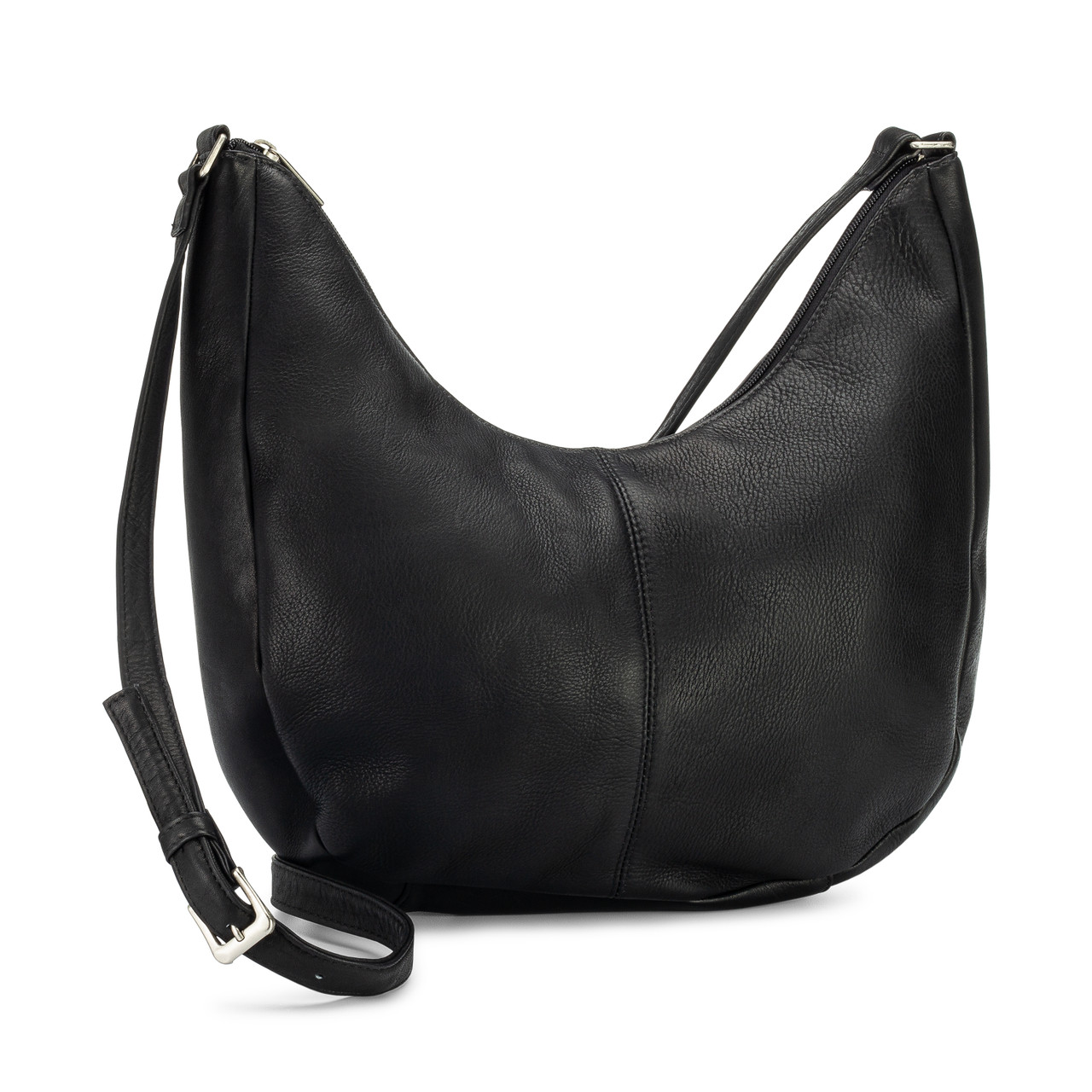 Leather Pp Half Moon Crossbody, Handbags