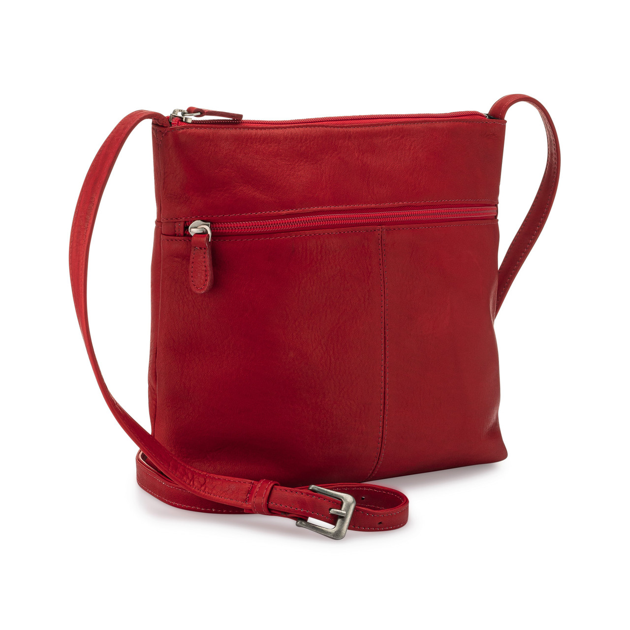 Messenger Laptop Crossbody Bag in Red Leather – ArzaDesign.com