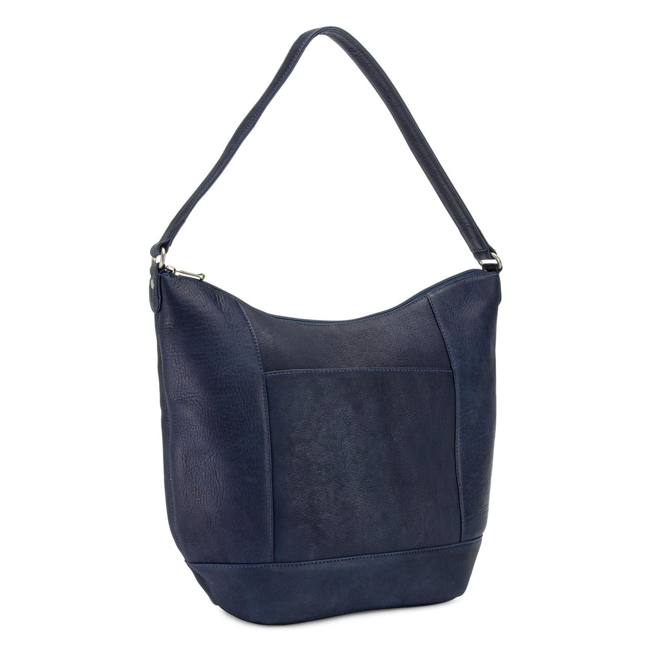 Dissona Navy Blue Hobo Bag With Tan Topstitching – City Girl Vintage Closet