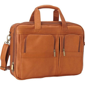 Le Donne Leather Oversized Laptop Brief Tan