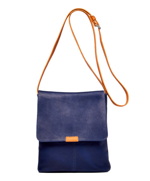 Vintage Blue Medium Flapover Cross Body Bag