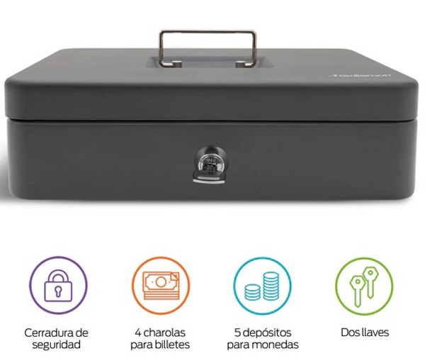 Caja de Seguridad para Dinero con Llaves y Cerradura de Seguridad