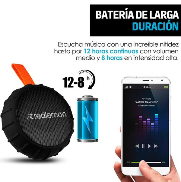 Bocina Bluetooth Inalámbrica Portátil contra Agua Resistente a Golpes y Caídas