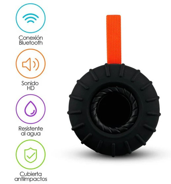 Bocina Bluetooth Inalámbrica Portátil contra Agua Resistente a Golpes y Caídas