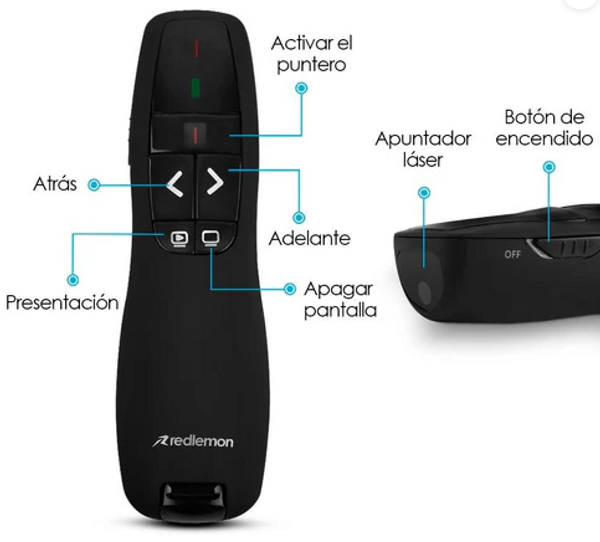 Presentador Inalámbrico para Diapositivas con Receptor USB