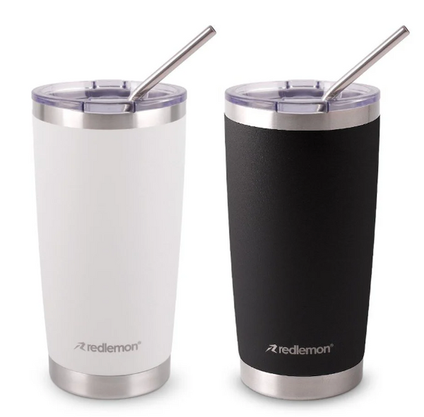 Vaso Térmico Doble Pared de Acero Inoxidable 600 ml (2 Piezas)