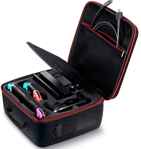 Estuche Rígido para Nintendo Switch con Compartimentos para Almacenar Juegos