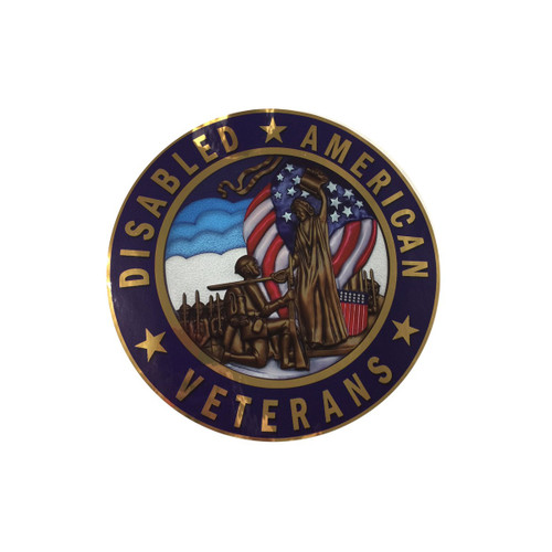 11.5" DAV Seal Gold Mylar Emblem