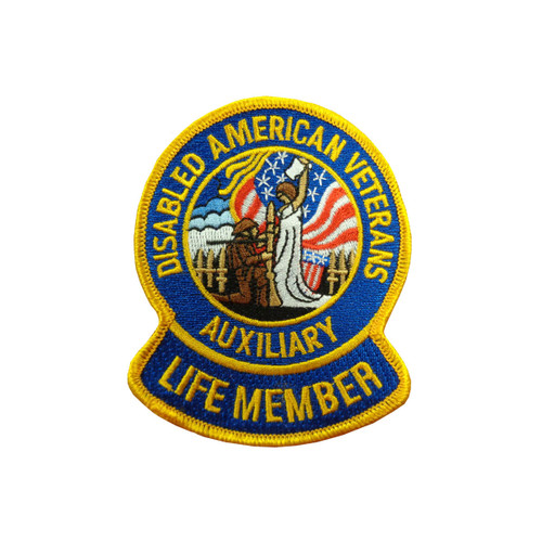 3" Auxiliary Life Member Embroidered Emblem