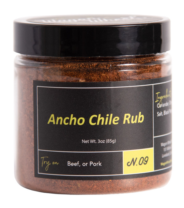 Ancho Chile rub is made with Ancho Chile, Mexican Oregano, and Allspice, along with several other spices. The Ancho Chile provides a nice smoky heat, combined with the earthly flavor of Mexican oregano, and the tang of allspice and coriander, makes for a well balanced rub. This rub works fantastic on sea food, red meat, or poultry. 

Ingredients- Ancho Chile, Paprika, Coriander, Oregano, Cumin, Allspice, Salt, Black Pepper 

Net Weight 1.5 oz     