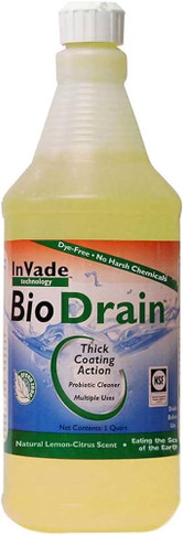 InVade Bio Drain Gel in quart size for eco-friendly drain cleaning and pest control.
