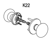 Marks Ornamental Iron Mortise Locksets Int/Ext Knob/Rose Kit K22