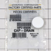 Whirlpool Ice Machine Cap Drain Fastener WP2185696 Whirlpool Ice Machine Cap Drain Fastener WP2185696
