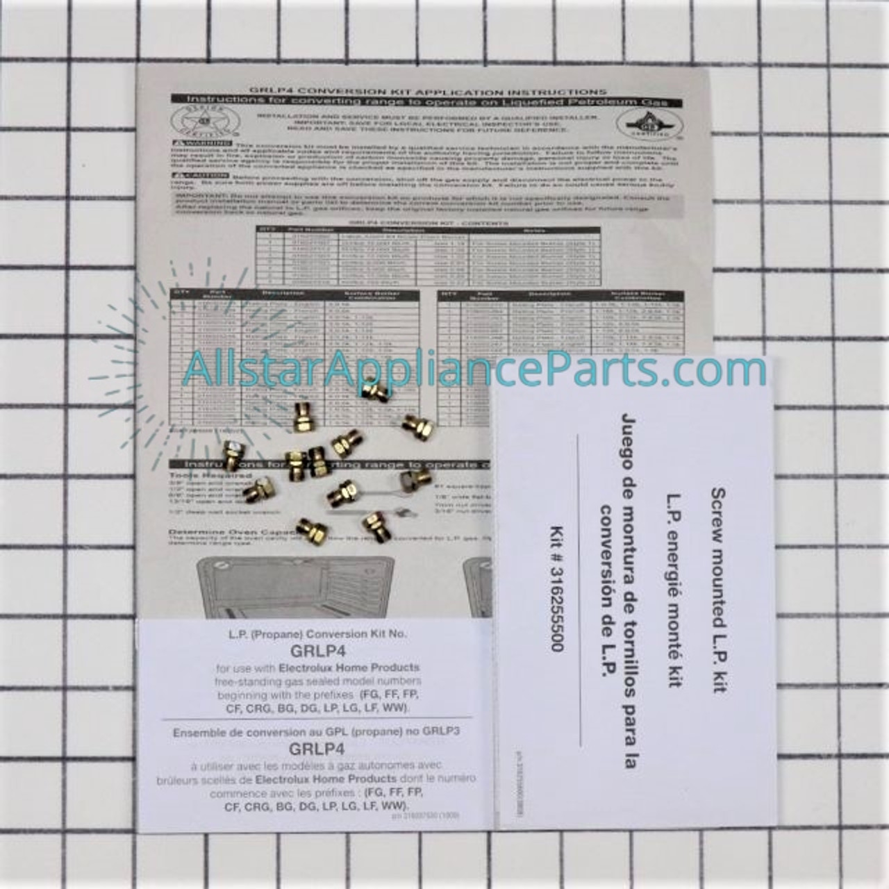 Frigidaire LP Conversion Kit GRLP4 Allstar Appliance Parts