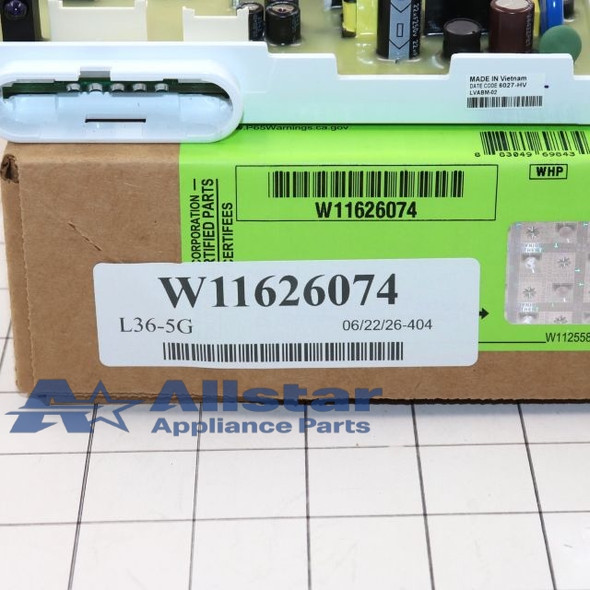 Part Number W11626074 replaces W11491433