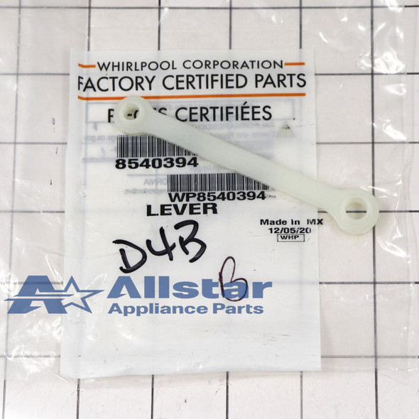 Part Number WP8540394 replaces  8540394