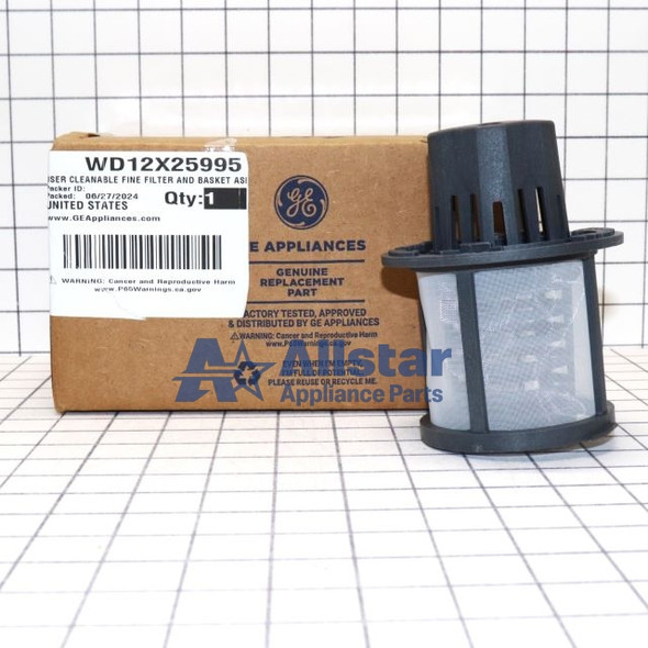 GE Dishwasher Fine Filter and Basket Assembly WD12X25995