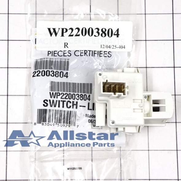 Part Number WP22003804 replaces  22003804