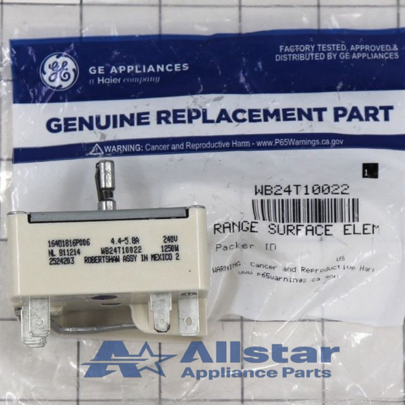 GE Range Surface Element Switch (1250W) WB24T10022