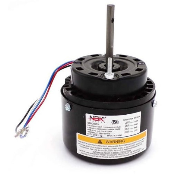 NBK-20903 BLOWER MOTOR 115V 60HZ 3 SPEED, 1/50-1/80-1/140 HP