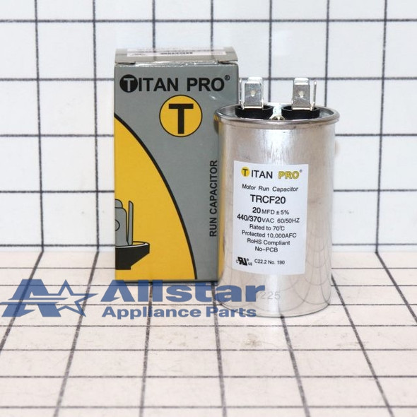 TRCF20 Titan Pro Round Motor Run Capacitor 20 MFD (440/370V)