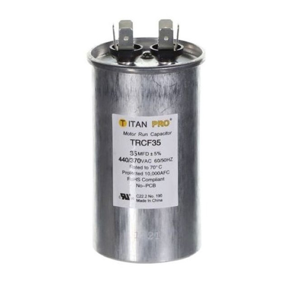TRCF35 Titan Pro Round Motor Run Capacitor 35 MFD (440/370V)