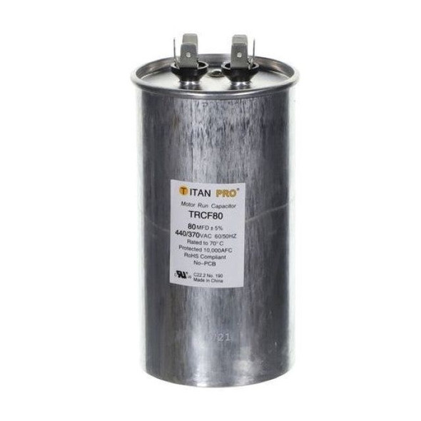 TRCF80 Titan Pro Round Motor Run Capacitor 80 MFD (440/370V)